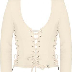 COPY - Hidden Cult Wynn Laced Up Cream Top